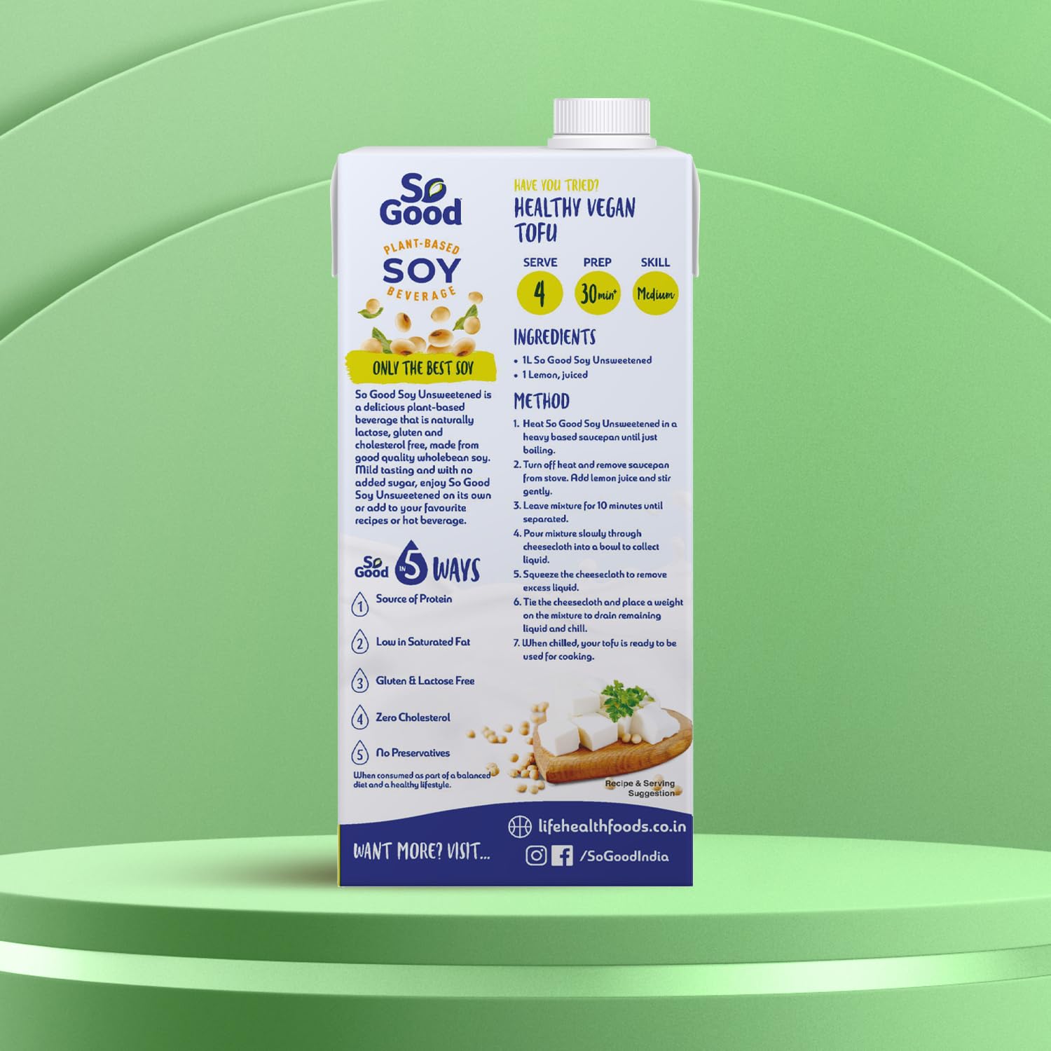 So Good Plant Based Soy Beverage Unsweetened