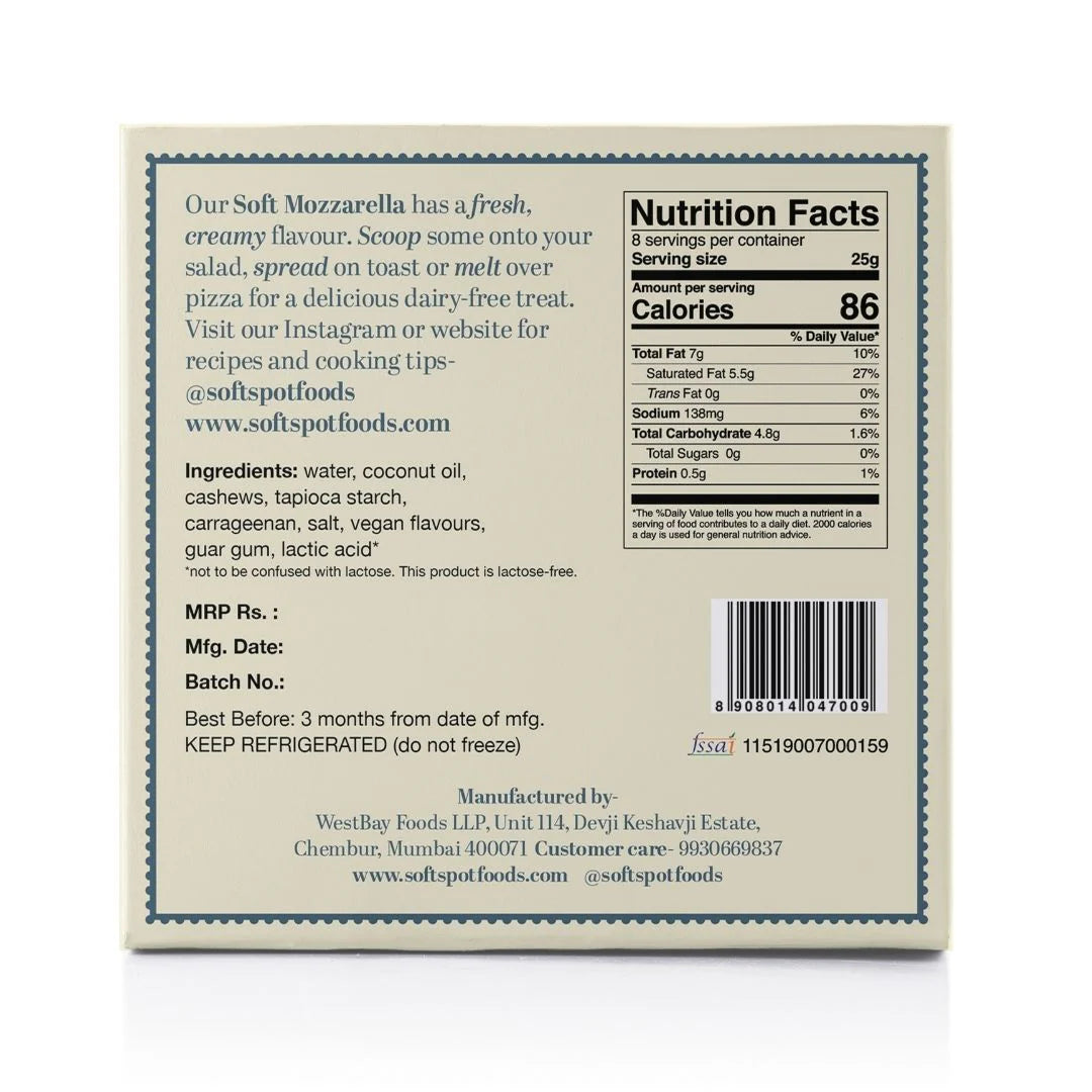 Soft Spot Plant Based Soft Mozzarella