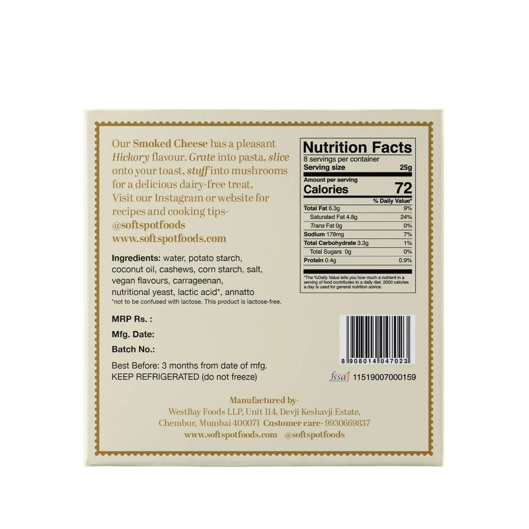 Soft Spot Smoked Cheese Nutrition Facts