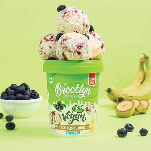 Brooklyn Acai Berry Banana Plant-Based Ice Cream – Refreshing, Vegan & Nutrient-Rich Delight