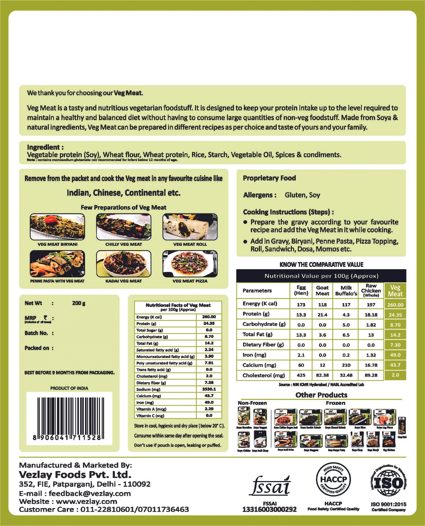 Buy Vezlay Soya Veg Meat – Delicious Plant-Based Meat Alternative