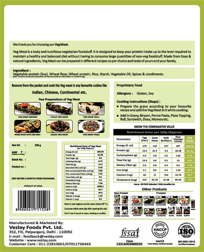 Vezlay Veg Meat Instructions 