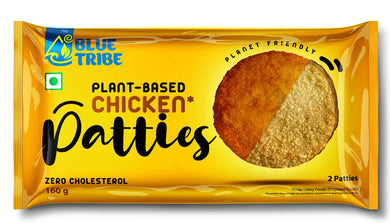 Blue Tribe Plant-Based Chicken Patties – Vegan Burger Patties for Healthy Meals