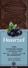 Load image into Gallery viewer, Daarzel 70% Dark Chocolate with Blueberry: A Fruity Twist
