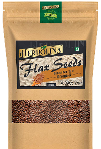 Herbolina Premium Raw Flax Seeds for Eating