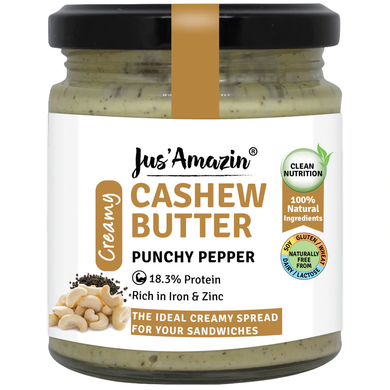 Jus'Amazin Cashewnut Butter - Punchy Pepper | Flavorful & Nutritious Spread