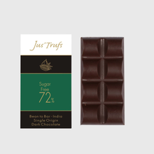 Load image into Gallery viewer, Jus&#39;Trufs 72% Sugar-Free Dark Chocolate Bar | Artisanal &amp; Healthy
