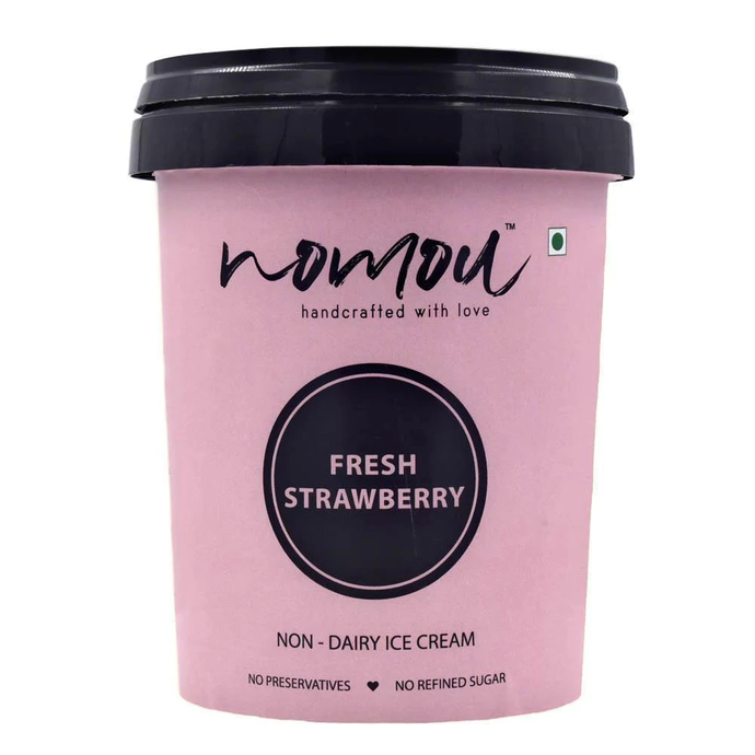 Nomou Fresh Strawberry Non-Dairy Ice Cream – Creamy, Fruity & Vegan Delight