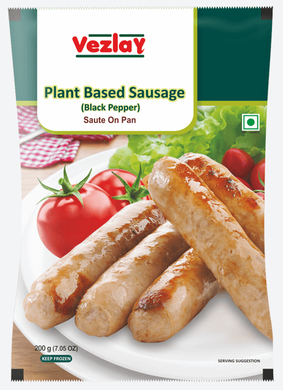 Vezlay Plant Based Sausages – Black Pepper | Bold and Flavorful Vegan Sausages