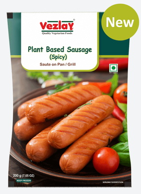 Vezlay Plant Based Sausages – Spicy | Delicious Vegan Sausage Alternative