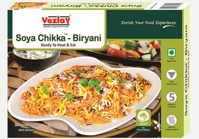Vezlay Soya Chikka Biryani (Frozen) – Flavorful Plant-Based Biryani with Soya Protein