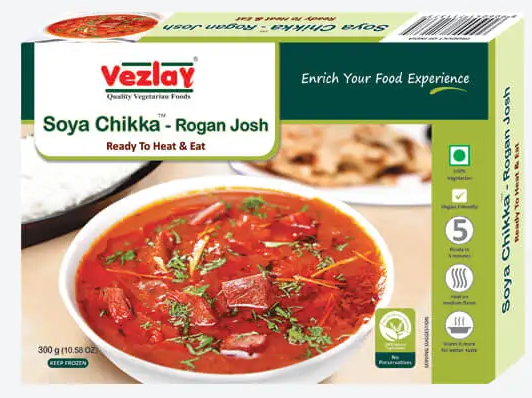 Vezlay Soya Chikka Rogan Josh (Frozen) – Rich, Plant-Based Indian Curry